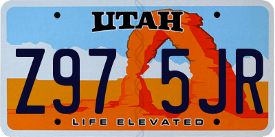 UT license plate Z975JR