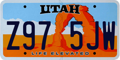 UT license plate Z975JW