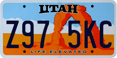 UT license plate Z975KC