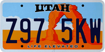 UT license plate Z975KW