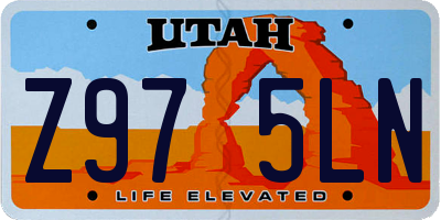 UT license plate Z975LN