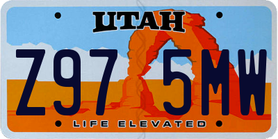 UT license plate Z975MW