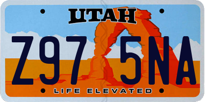 UT license plate Z975NA