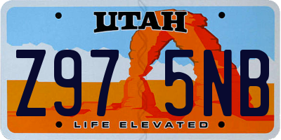 UT license plate Z975NB