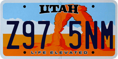 UT license plate Z975NM