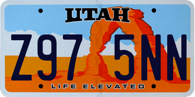 UT license plate Z975NN