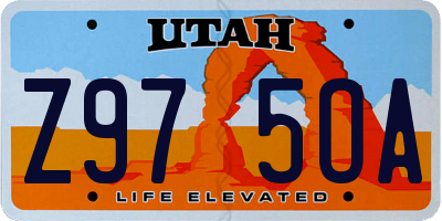 UT license plate Z975OA