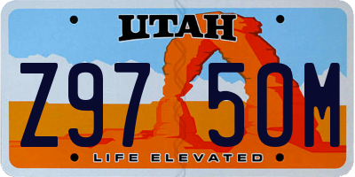 UT license plate Z975OM