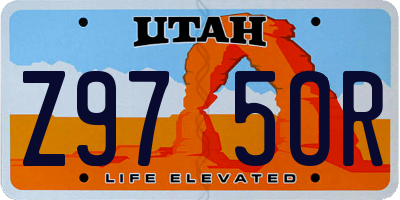 UT license plate Z975OR
