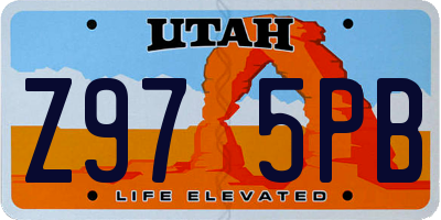 UT license plate Z975PB