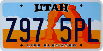 UT license plate Z975PL