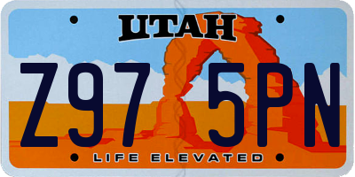 UT license plate Z975PN