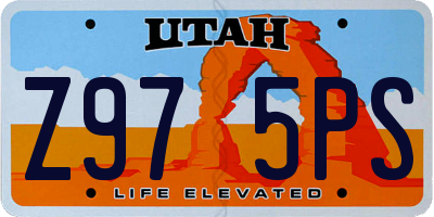UT license plate Z975PS