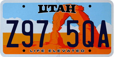 UT license plate Z975QA
