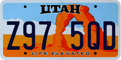UT license plate Z975QD
