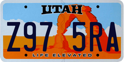 UT license plate Z975RA