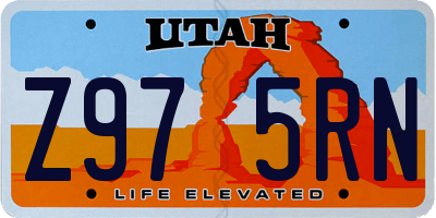 UT license plate Z975RN