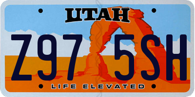UT license plate Z975SH