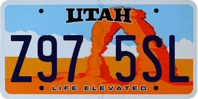 UT license plate Z975SL