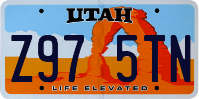 UT license plate Z975TN