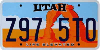 UT license plate Z975TO