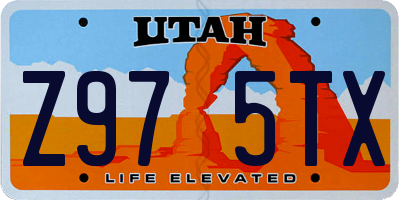 UT license plate Z975TX