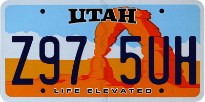 UT license plate Z975UH