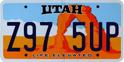 UT license plate Z975UP