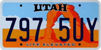 UT license plate Z975UY