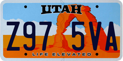 UT license plate Z975VA