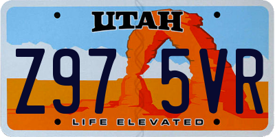 UT license plate Z975VR