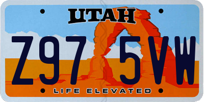 UT license plate Z975VW