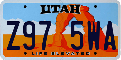 UT license plate Z975WA