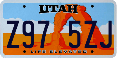 UT license plate Z975ZJ