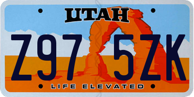 UT license plate Z975ZK