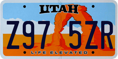 UT license plate Z975ZR