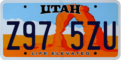 UT license plate Z975ZU