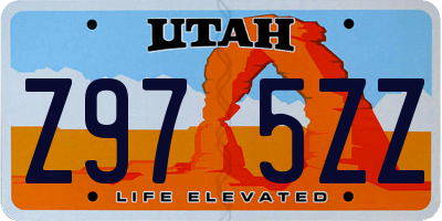UT license plate Z975ZZ