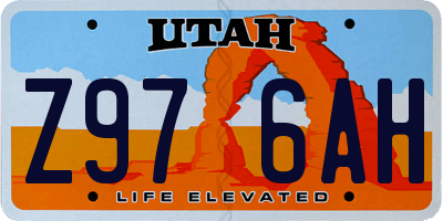 UT license plate Z976AH