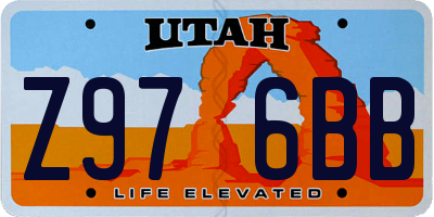 UT license plate Z976BB