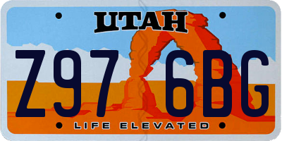 UT license plate Z976BG
