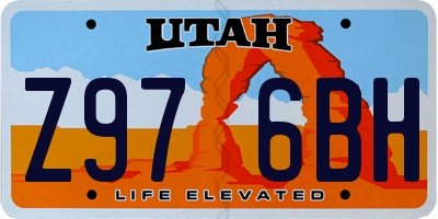 UT license plate Z976BH