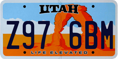 UT license plate Z976BM