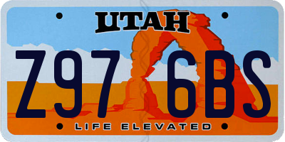 UT license plate Z976BS