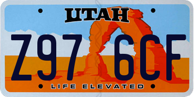 UT license plate Z976CF