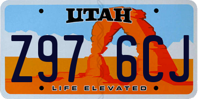 UT license plate Z976CJ