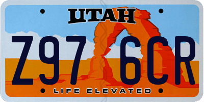 UT license plate Z976CR