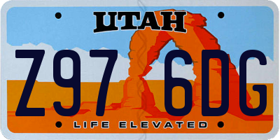 UT license plate Z976DG