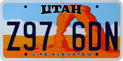 UT license plate Z976DN