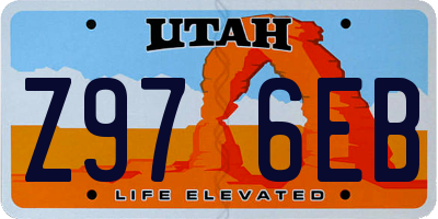 UT license plate Z976EB